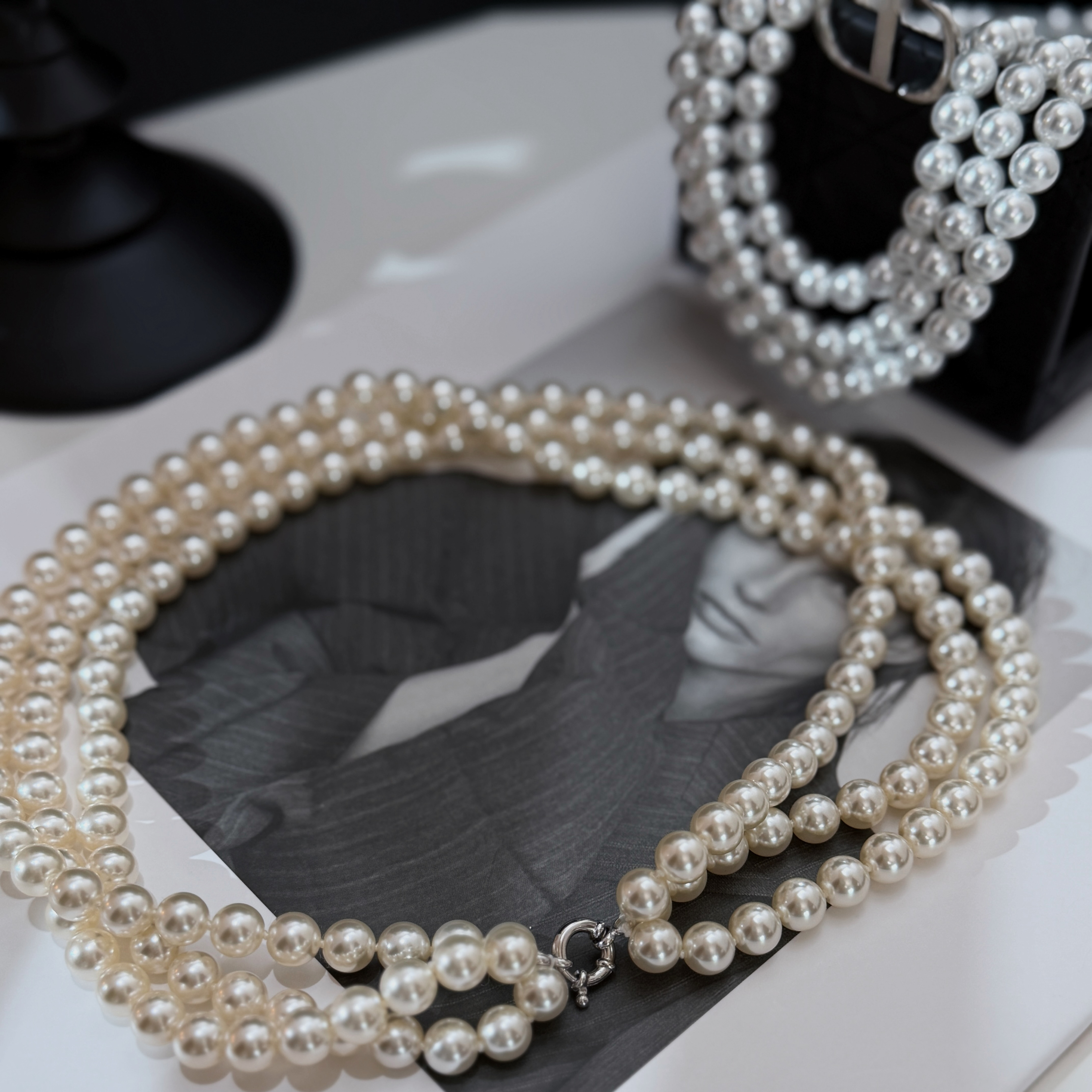 巴黎家同款时尚多层珍珠串项链