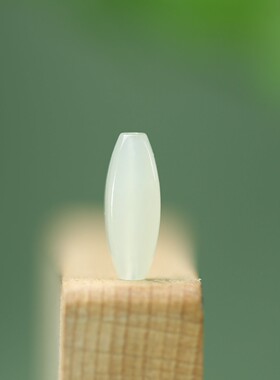 纯天然和田玉5*16mm四方米珠