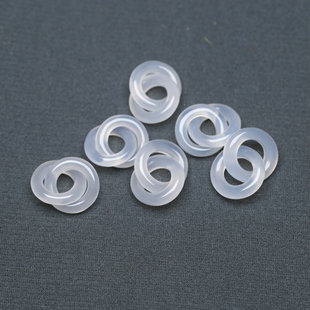 纯天然白玛瑙荔枝冻环环相扣圈跑环DIY耳饰手链项链配饰配件J89