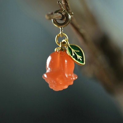 南红玛瑙金属S925银镀金配件吊坠