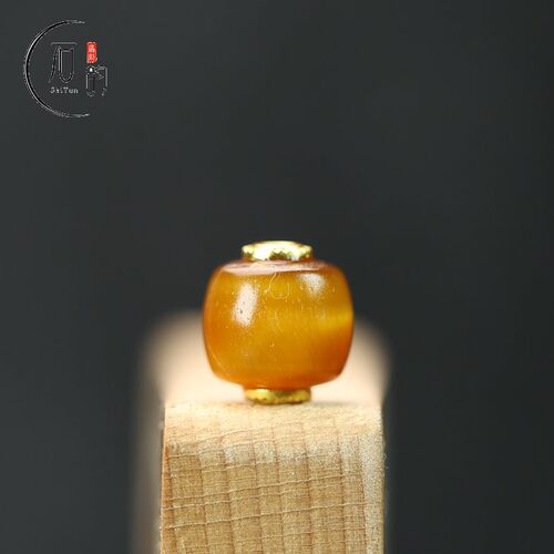 虎睛石镶嵌贴片款10*11mm孔2mm