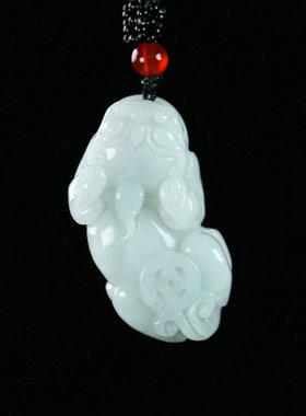 纯天然翡翠大招财貔貅玉吊坠项坠