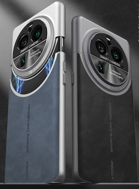 oppofindx6pro手机壳新款全包防摔高级感findx6超薄磨砂小羊巴皮保护套findx7ultra榫卯拼装设计撞色大师外壳