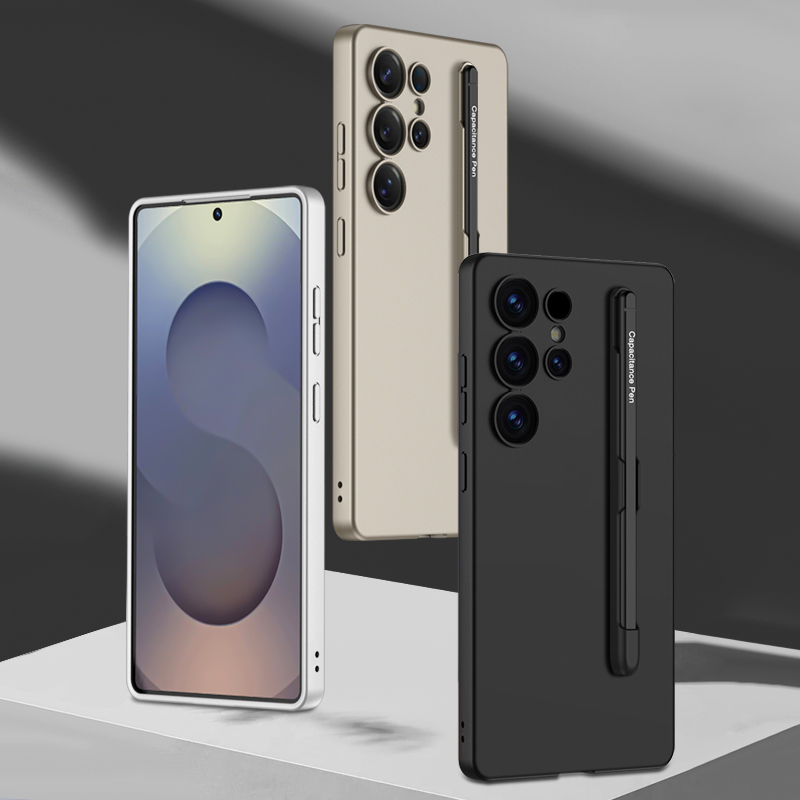 三星s25ultra手机壳新款超薄磨砂简约商务Galaxy S25Ultra保护套网红ins风全包防摔外壳男女款潮牌附带手写笔