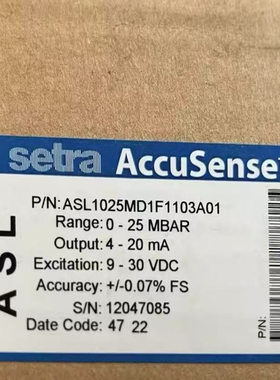 setra ASL1025MD1F1103A01西特0-25MBAR传感器全新【询价】KU1
