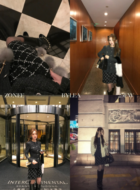 ZONEE/LEA宋亦雯 行走的人间小香 法式设计感菱格小香休闲短裤女