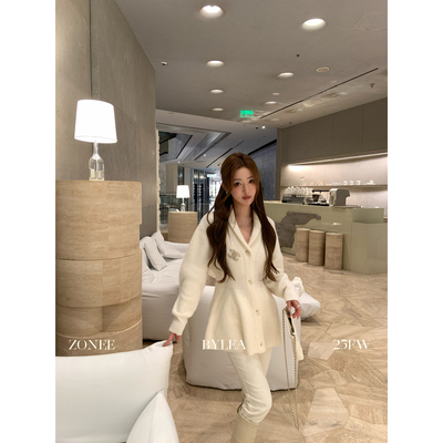 ZONEE/LEA宋亦雯兔羊毛针织开衫