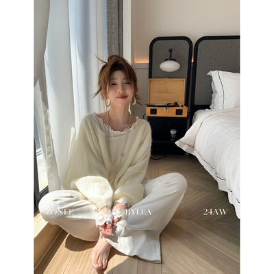 ZONEE/LEA宋亦雯 我的舒适区 原创设计慵懒毛衣女秋秋季宽松上衣