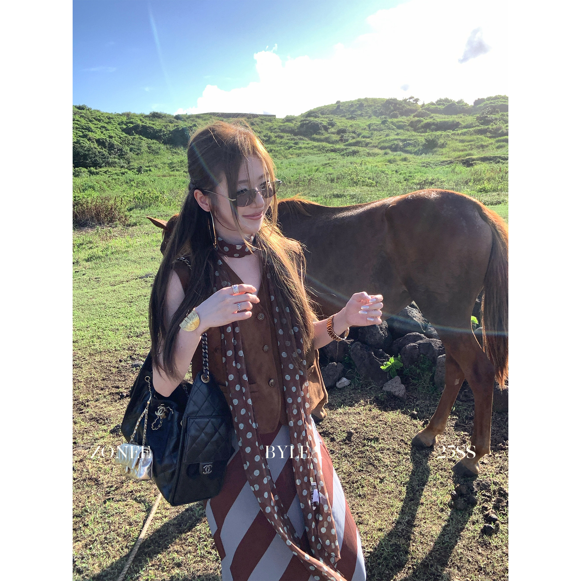 ZONEE/LEA宋亦雯麂皮背心马甲