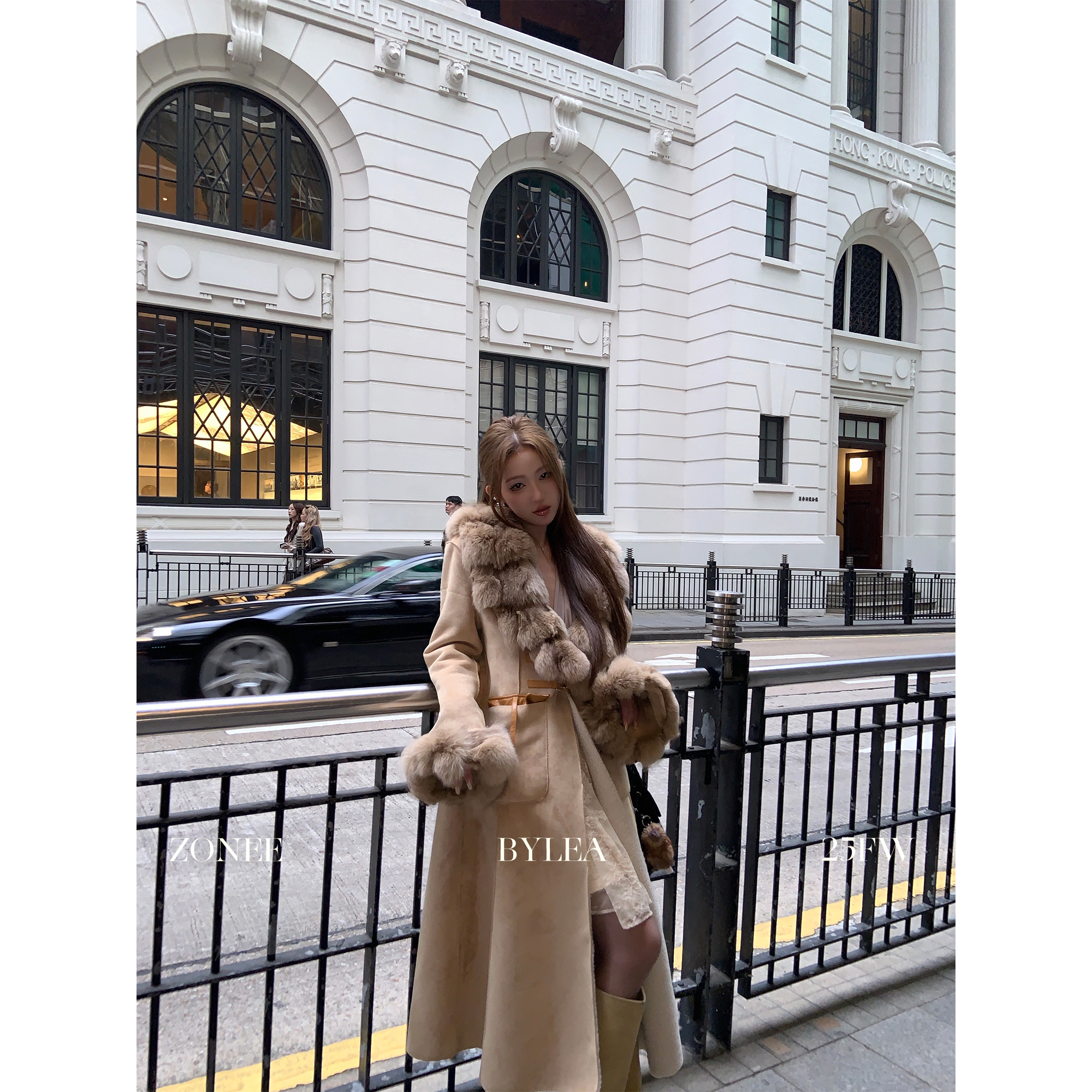 ZONEE/LEA宋亦雯皮毛一体大衣