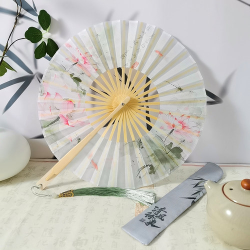 360度旋转折叠团扇圆形风车扇