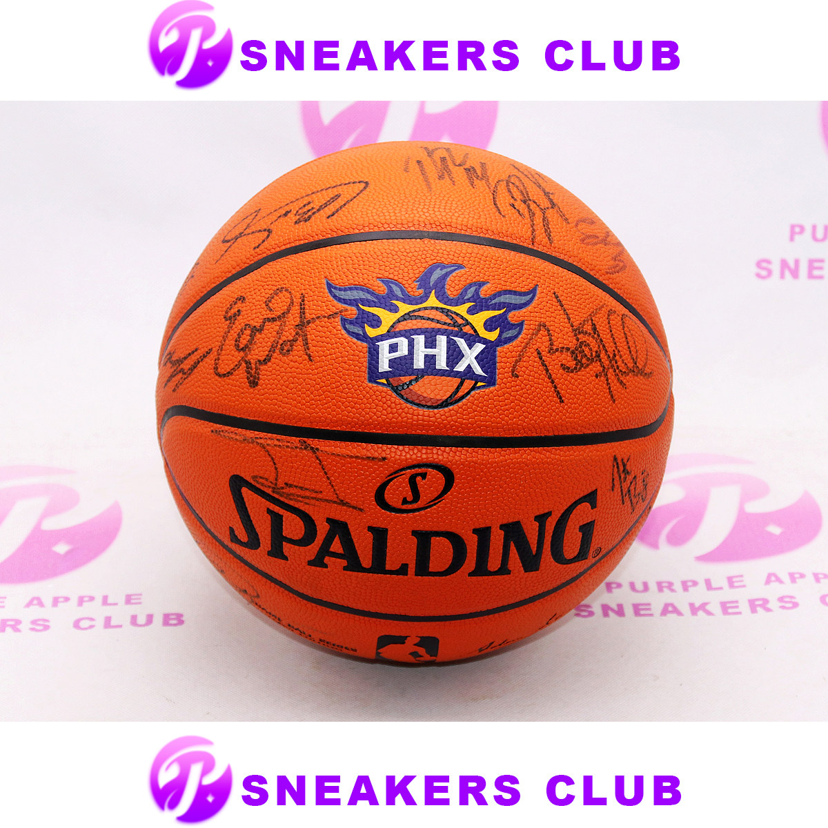 Spalding 斯伯丁 NBA比赛用球 太阳队 2015-2016 全队亲签 证书