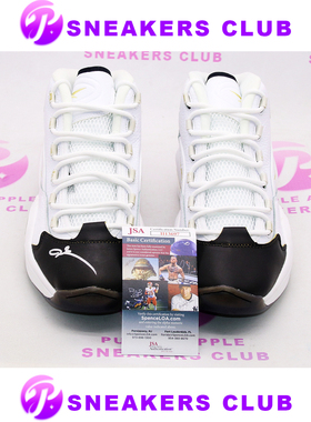 Reebok Question 1 Mid 黑白金 亲签 JSA证书 艾弗森 问题1 Q1