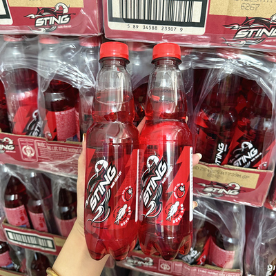越南饮料STING草莓味汽水碳酸饮料6瓶*330ml nuoc tang luc好喝