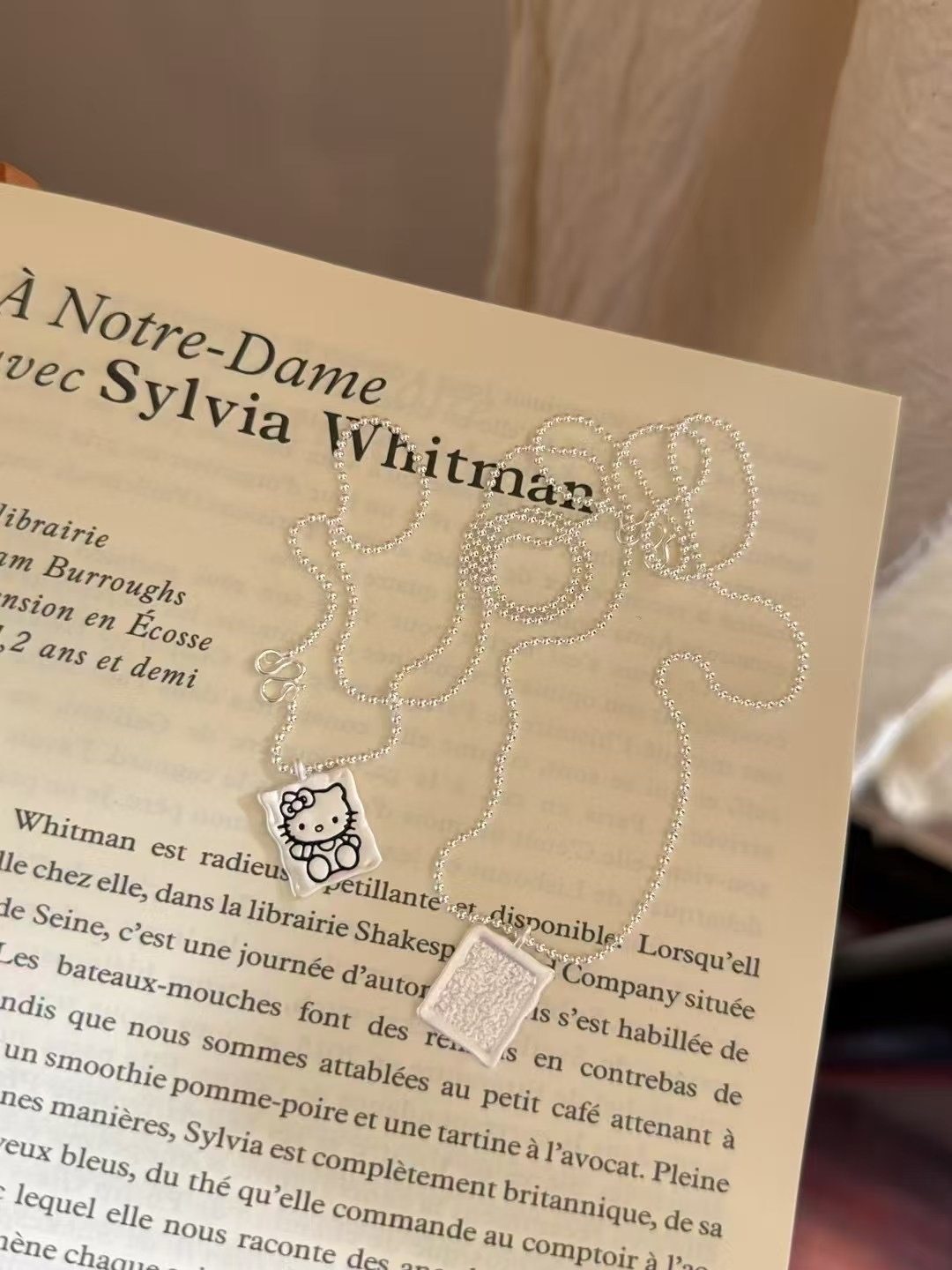 吊坠990足银 【kitty饼干项链】手工时尚可爱百搭潮流韩系