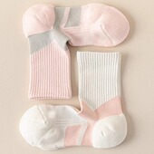 溪歌专业运动袜子抗起球女中筒袜毛巾底吸汗透气跑步健身防滑袜子