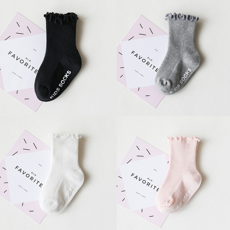 春秋花边婴儿袜子防滑男女宝宝新生儿纯色不勒脚袜子01岁弹力袜子|msdalam kategori Kanak-kanak/Bayi/Keluarga dipasang, sarung kaki kanak-kanak (0-16 tahun) - dari Buy2taobao.com untuk memberikan perkhidmatan ejen Taobao profesional membeli