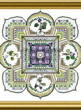 CD  Violet Patch （紫罗兰花园）含原版古董珠 水晶 十字绣套件