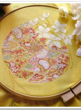 欧美风杂志 法国正品DMC十字绣自配套件 DFEA杂志-白桅花