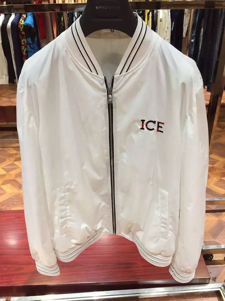 ICE冰山2018男士春季新款时尚大力水手刺绣棒球夹克休闲外套潮