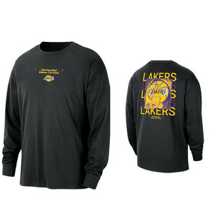 正品Nike耐克NBA金州勇士队湖人队男子篮球长袖T恤 HQ0673 HQ0674