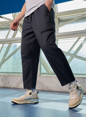 耐克春夏男裤JORDAN工装机能风宽松梭织直筒运动长裤 FN4540-010