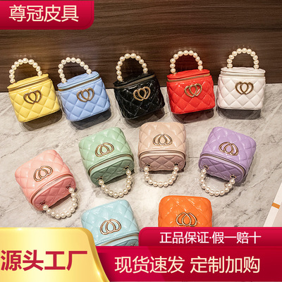 时尚水桶果冻包ladies handbags2025双扣心形装饰外贸单肩斜挎包