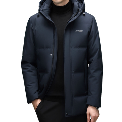 冬季男士高端连帽鹅绒保暖外套