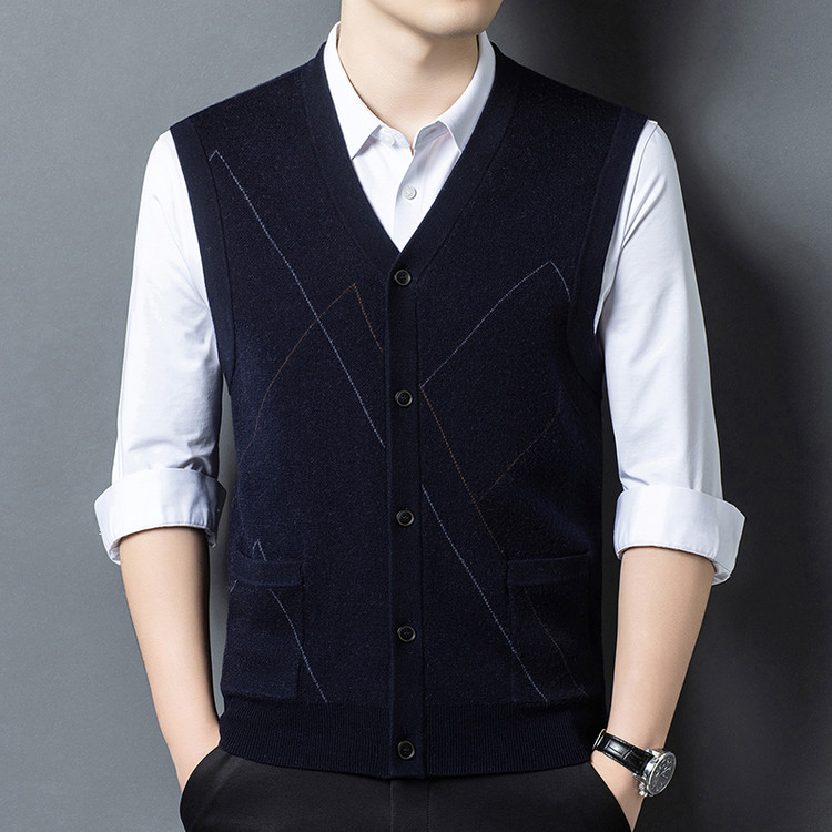 2025春秋男士商务打底绵羊毛衫