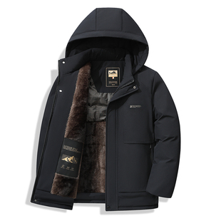 中老年外套棉服棉袄 加厚棉衣冬装 爸爸冬季 中年防风保暖加绒男士