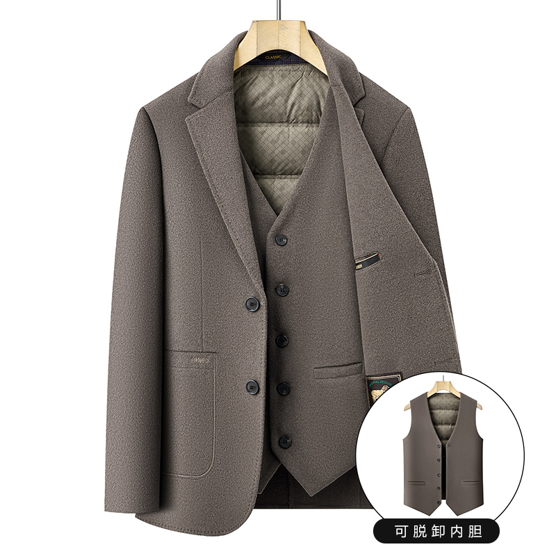 2025秋冬男士双面呢含羊毛西装