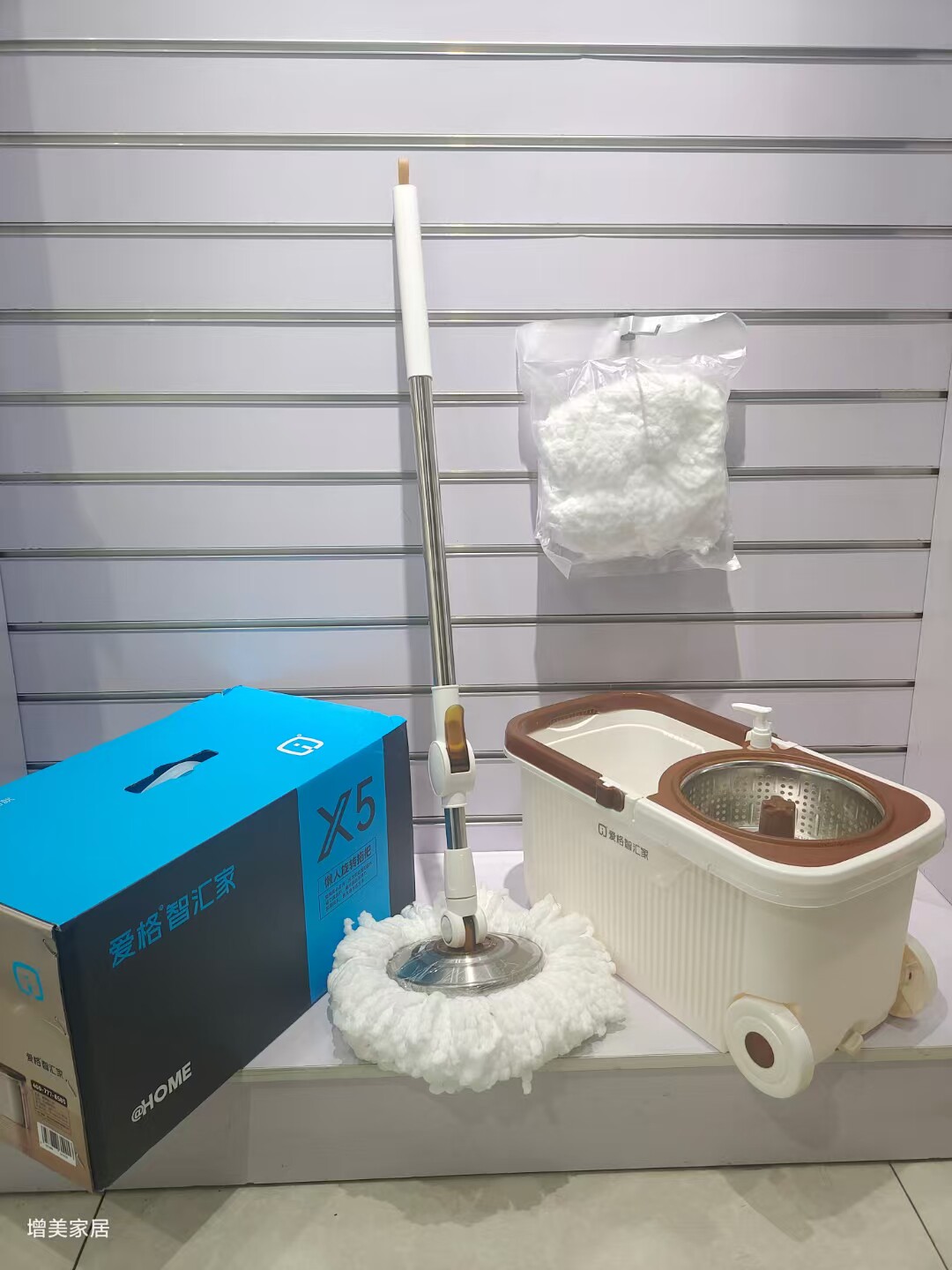 爱格旋转拖把通用自动甩干免手洗懒人墩布拖布家用拖地桶一拖净图片