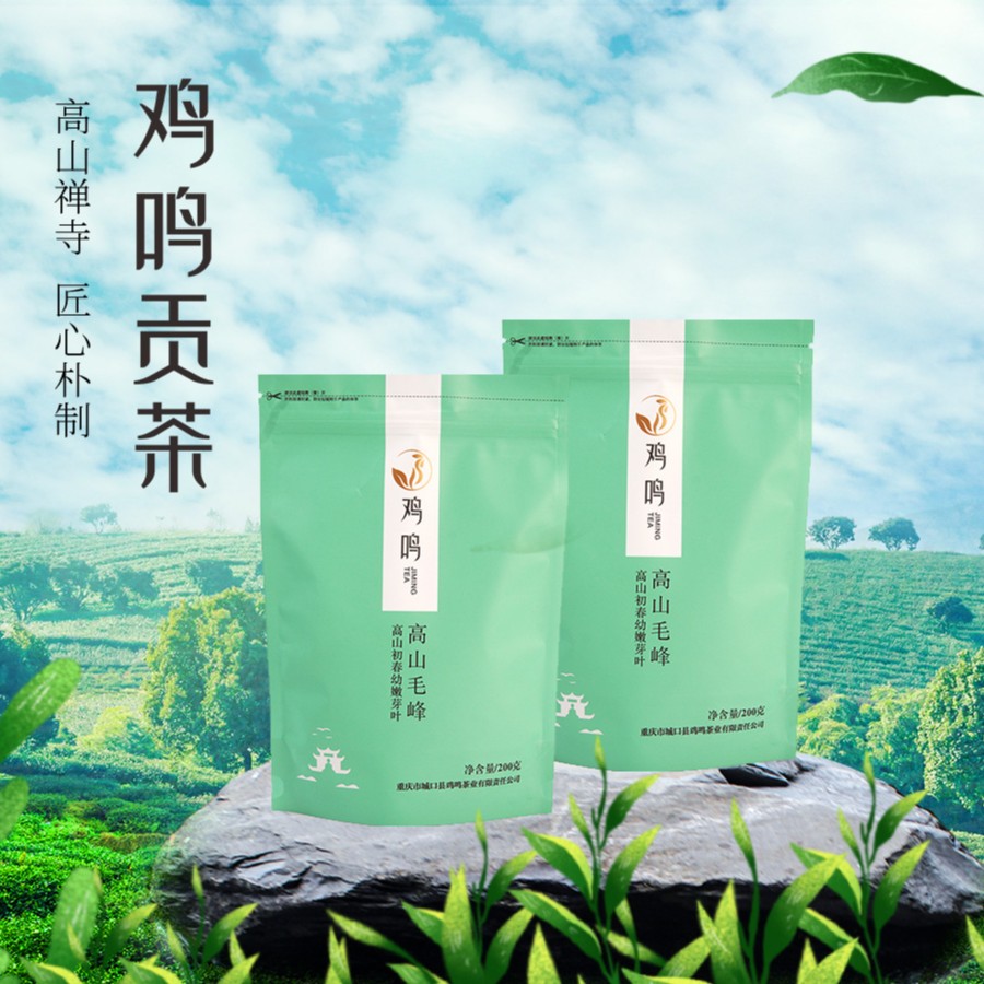 鸡鸣贡茶松针明前高山炒青绿茶