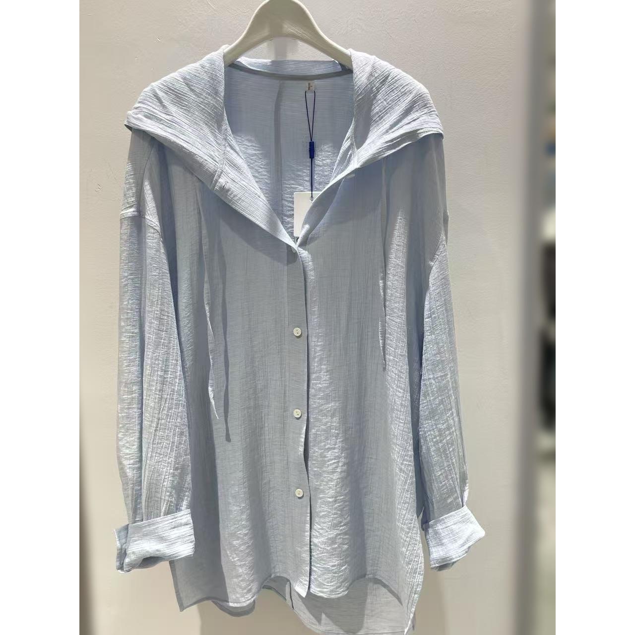 MM商场同款2025夏季新款轻薄连帽防晒衣衬衫外套女上衣4G5121901