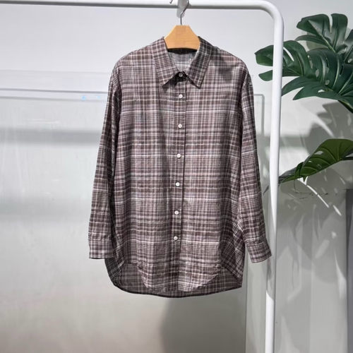 MM商场同款2026春季新款复古百搭时尚翻领长袖衬衫女5H4120611