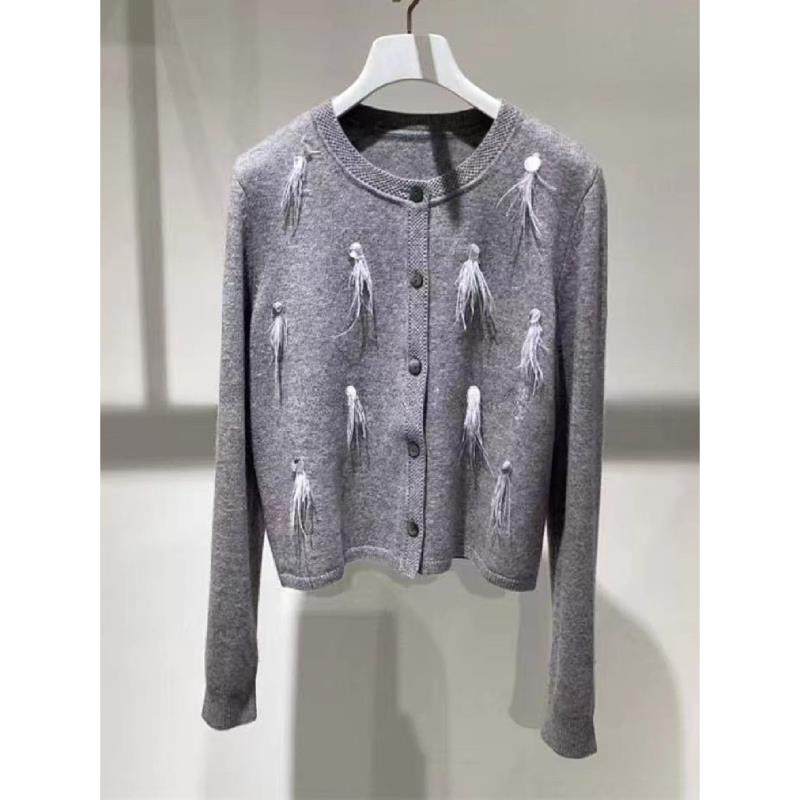 商场同款伊折扣2025秋季新品百搭休闲针织开衫女外套1GA132341