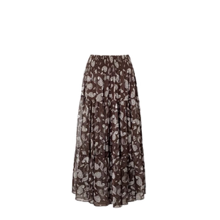 MM商场同款2026春新款松弛感显瘦大裙摆腰果花半身裙女1H1940331