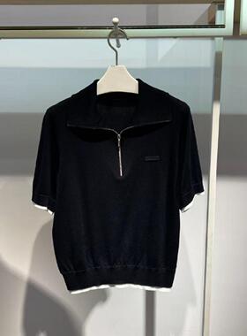 MM商场同款2026夏季新款韩系潮流显瘦百搭短袖针织衫女1H4230611G