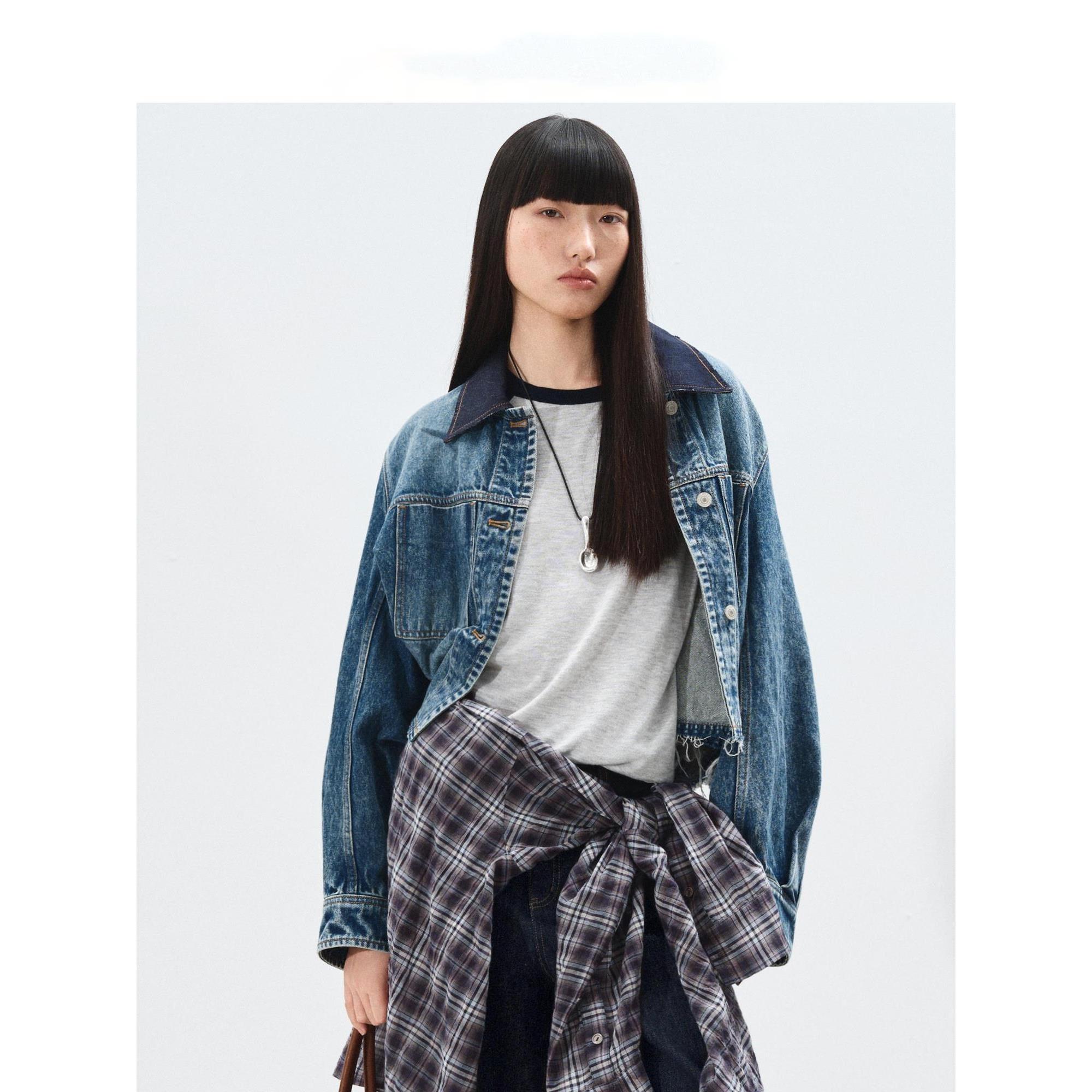 商场同款麦家2025秋季款百搭休闲松弛牛仔外套短款上衣4G8212361