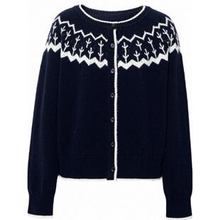 MM商场同款2026春季新款休闲百搭费尔岛撞色针织开衫女1GC933141