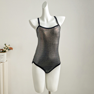 SANMU泳衣女高级感2026新款 泡温泉游泳馆专用连体竞速女士游泳衣