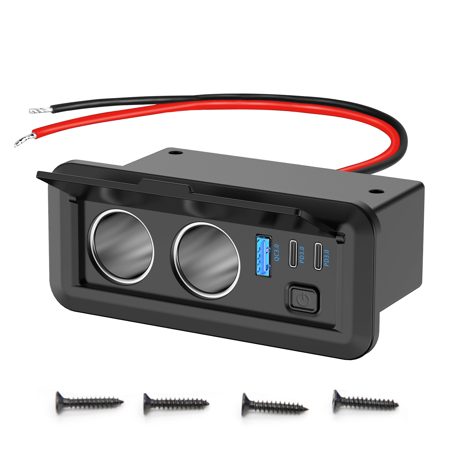 房车改装汽车车双点烟器接口