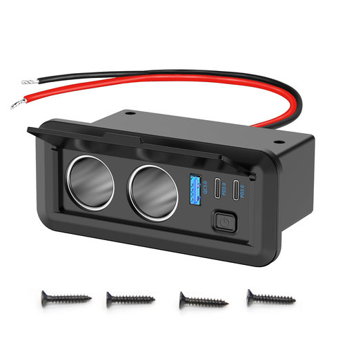 房车改装汽车车双点烟器接口