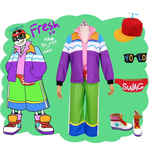 传说之下cos服Undertale AU fresh!sans cosplay服装套装潮流sans