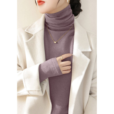 简约款堆堆领针织衫女202