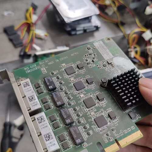 议价研华 PCE-GIGE4 4口PCI-Ex4以太网卡 工业相可维修