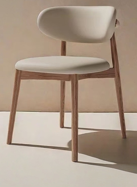 禾派北欧家具实木餐椅小型酒店餐桌椅高级感家用凳子休闲沙发