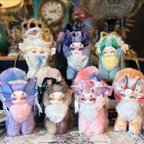 新品兔兔龙幻想生物二代猫猫龙魔法学院系列盲盒毛绒手办摆件潮玩
