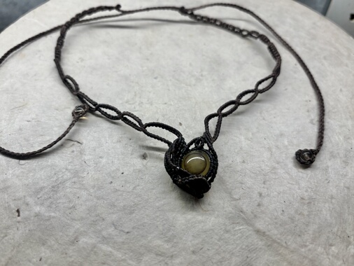 杂露集手工合作简约眼睛玛瑙守护项链