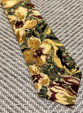 复古印花条纹领带男轻奢商务百搭休闲斜纹领带配饰